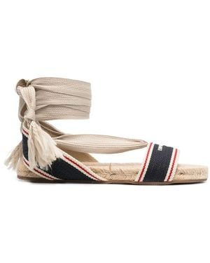 Eclat Jewels Ankle Tie Sandals - Blue