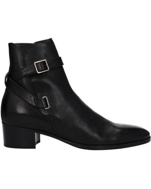 Saint Laurent Dorian Männer 's Lederstiefel schwarz