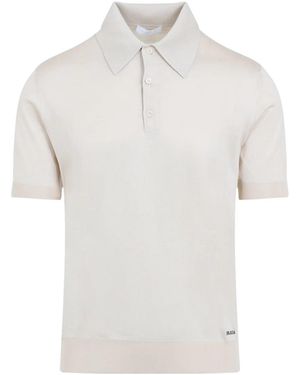 Prada Sand Silk Polo Shirt - White