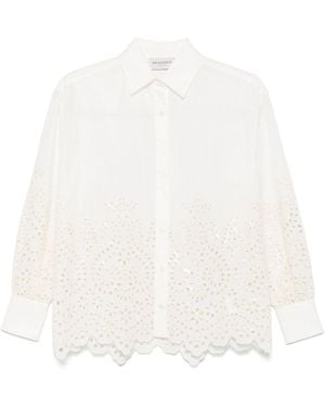 ERMANNO FIRENZE Cotton Embroidered Shirt - White