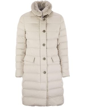 Moorer Vetiver S3 Long Down Jacke - Natur