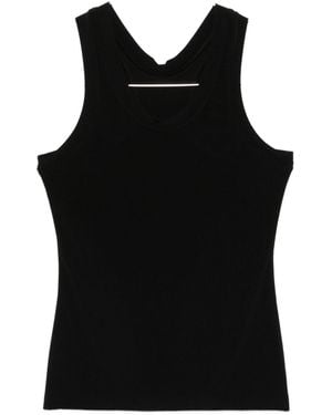 Norma Kamali Mouwloze Top - Zwart