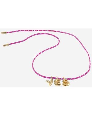 Sorbet Island Fabric And Metal Necklace - Red