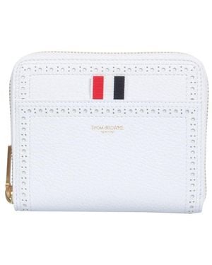 Thom Browne Wallet With Zip - White