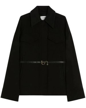 Sportmax Chaquetón de lana doble Negro