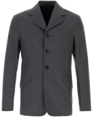 Jil Sander Graphite Wool Blazer - Black