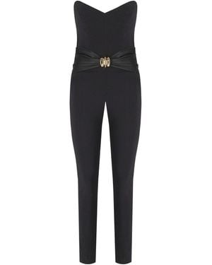 Elisabetta Franchi Bustier Jumpsuit - Black