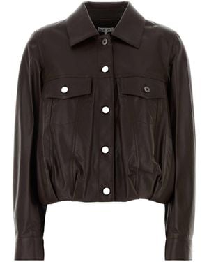 Loewe Chocolate Leather Jacket - Black