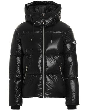 Mackage Logo Patch Down Jacket - Schwarz