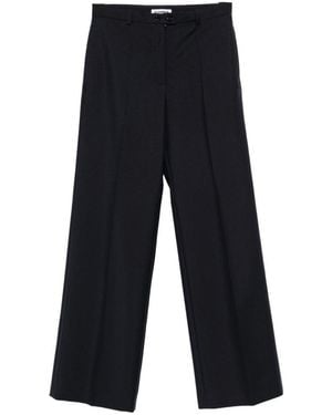 Jil Sander Wool Straight Pants - Blue