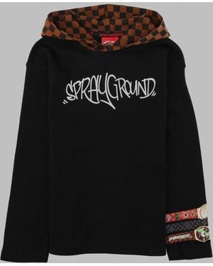 Sprayground What Time Is It? Long Hoodie T Shirt - Black
