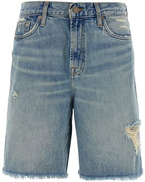 7 For All Mankind 7 Voor Alle 'lola' Shorts Van De Mensheid - Blauw