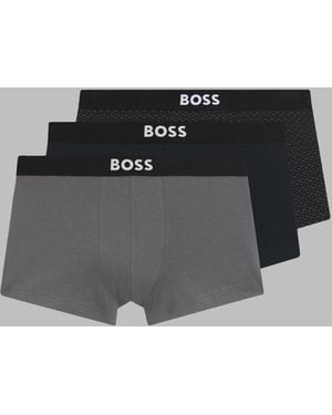 BOSS 3 Pack Boxer Con Logo - Gray