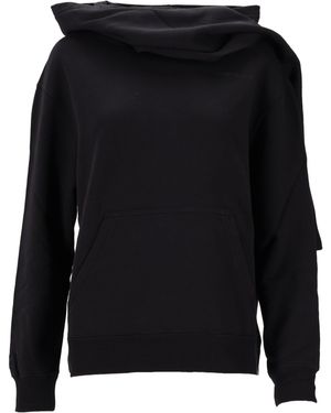 Courreges Kapuzenschal bestickt - Schwarz