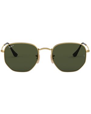 Ray-Ban Gafas De Sol Rb3548 N 001/58 Hexagonal Oro/Verde G 15 Unisex Polarizadas - Marrón