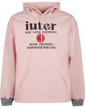 Iuter Sudadera con capucha de algodón impresa - Rosa