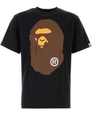 A Bathing Ape Cotton Big Ape Head T Shirt - Black