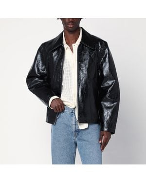 Séfr Shiny Zip Up Jacket - Black