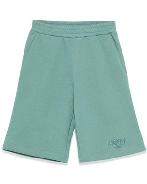 Fendi Fleece Bermuda Shorts - Green