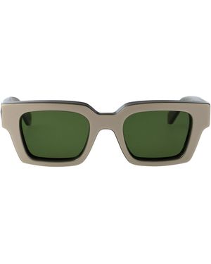 Off-White c/o Virgil Abloh Squared Sonnenbrille Oeri126 C99 PLA0016 E55 6 E55 - Grün