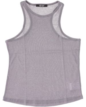 LA ROSE Cropped Tanktop Van Licht Jersey Katoen - Grijs