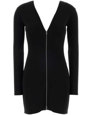 Alexander Wang Continuous Zipper Mini Dress - Black