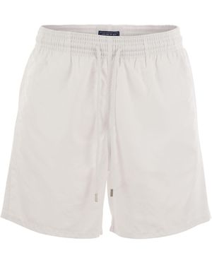 Vilebrequin Gewoon Gekleurde Strandshorts - Wit