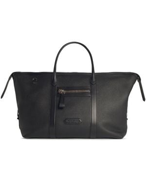 Tom Ford 'Travel' Black Lear Tasche - Schwarz