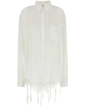 Balenciaga Lyocell Oversize Shirt - White