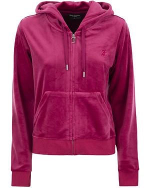 Juicy Couture Cotton Velvet Hoodie - Pink