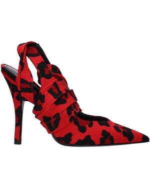 The Attico Red Fabric Sandal
