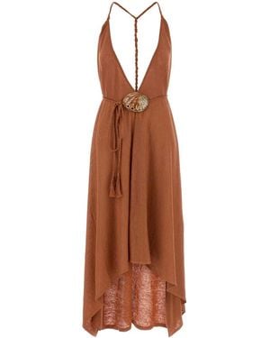 Alanui Mermaid Inside Dress - Brown