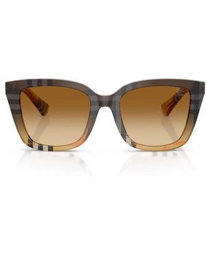 Burberry Gafas de sol Be4487 420213 Check Gradient Sand/Brown Faded Mujer - Marrón