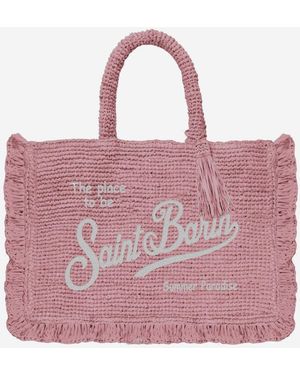 MC2 Saint Barth Volant Raffia-tas - Roze
