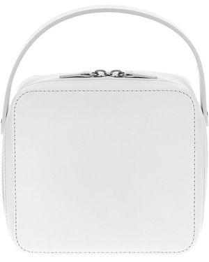 AURALEE Handtasche "Leather Small Travel Case". - Weiß