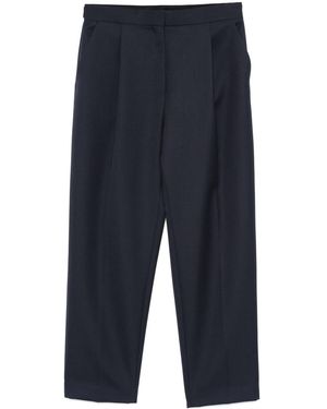 Theory Tapered High-Rise Trousers - Blue