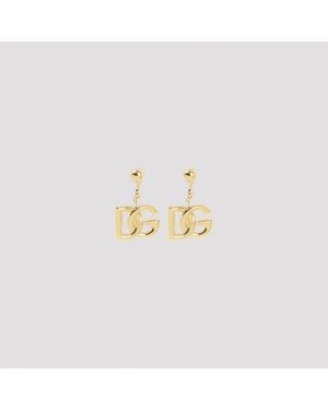 Dolce & Gabbana Goldfarbene Dg-Ohrringe - Mettallic