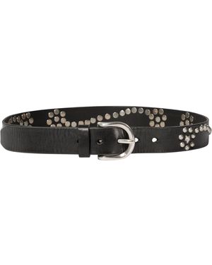 Our Legacy Studded Leather Star Fall Belt - Black