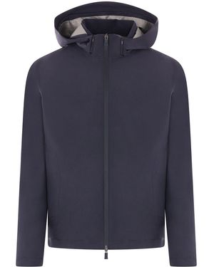 Herno Gore-Tex Paclite Blau Zwei-Wege-Reißverschlussjacke