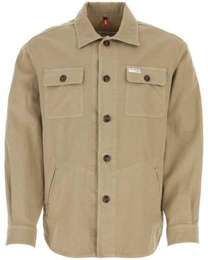 Fay Cappuccino Cotton Blend Shirt - Natural