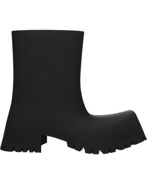 Balenciaga Trooper Block-heel Rubber Boots - Black