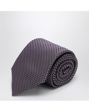 Destin Polka Dot Silk Tie - Blue