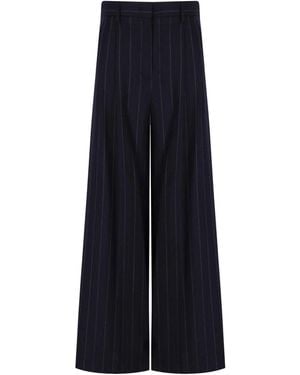 Weekend by Maxmara Nebbie Pinstripe Pants - Blue