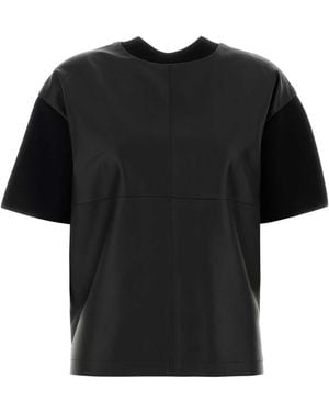MM STUDIO Viscose-Blend Segale T-Shirt For - Black