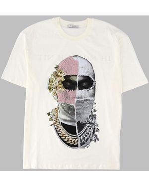ih nom uh nit T Shirt Con Stampa "Newspaper Mask" - White