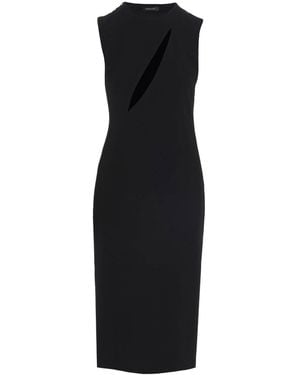Versace Abito Midi Tagliato - Nero