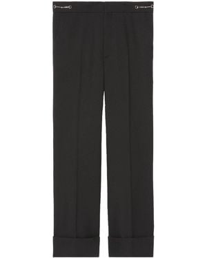 Gucci Wool Cropped Trousers - Black