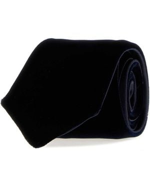 Giorgio Armani Midnight Stretch Velvet Tie - Black