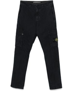 Stone Island Pantaloni Di Pietra Blu Blu - Nero
