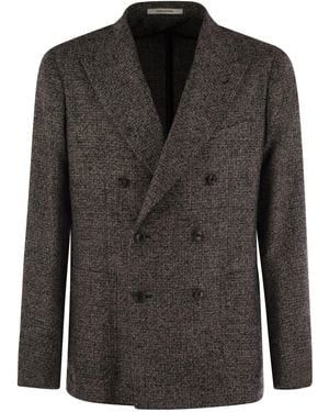 Tagliatore Double Breasted Jacke in Wollmischung - Schwarz
